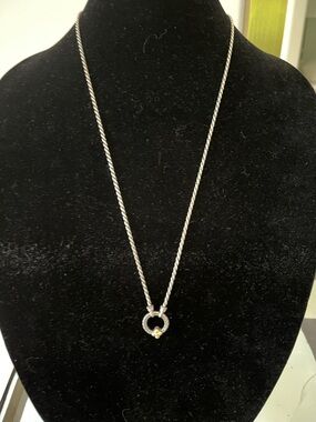 Barbara Bixby sterling silver & 18k gold adjustable 30 in necklace